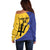 Custom Barbados Football Off Shoulder Sweater Go Champions Bajan Tridents - Wonder Print Shop