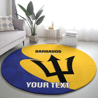 Custom Barbados Football Round Carpet Go Champions Bajan Tridents - Wonder Print Shop