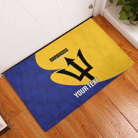 Custom Barbados Football Rubber Doormat Go Champions Bajan Tridents - Wonder Print Shop