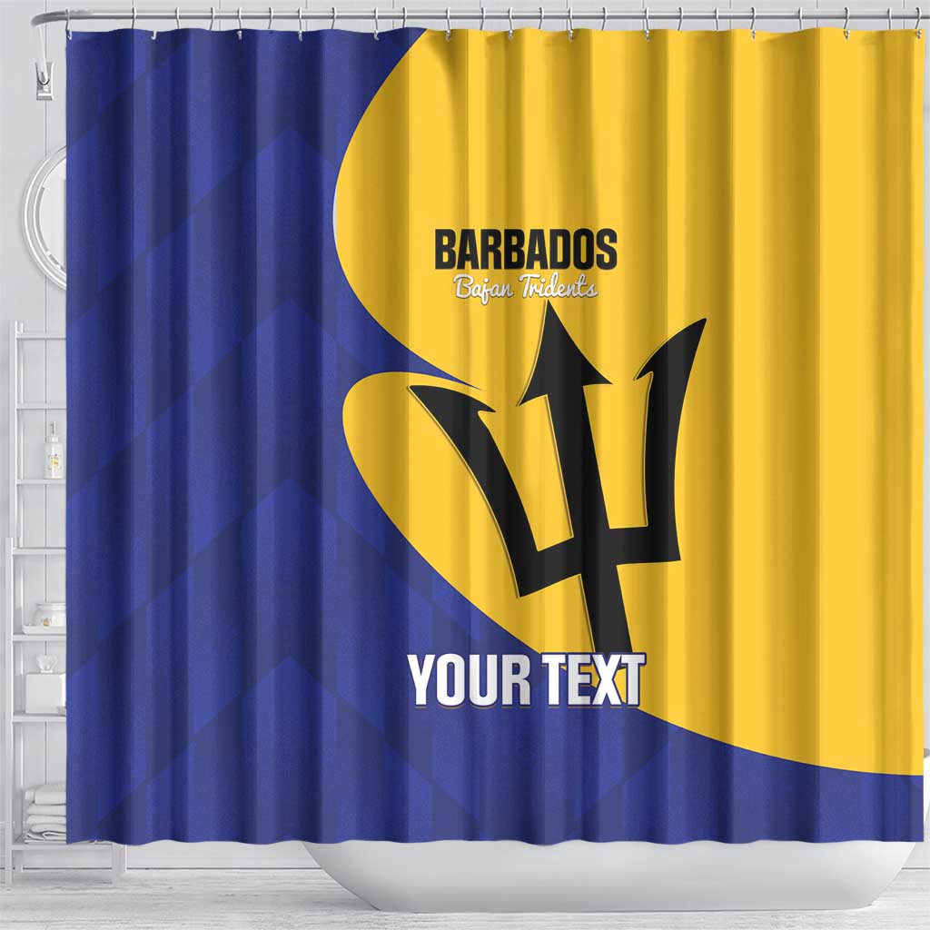 Custom Barbados Football Shower Curtain Go Champions Bajan Tridents - Wonder Print Shop