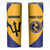 Custom Barbados Football Skinny Tumbler Go Champions Bajan Tridents - Wonder Print Shop
