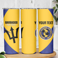 Custom Barbados Football Skinny Tumbler Go Champions Bajan Tridents - Wonder Print Shop