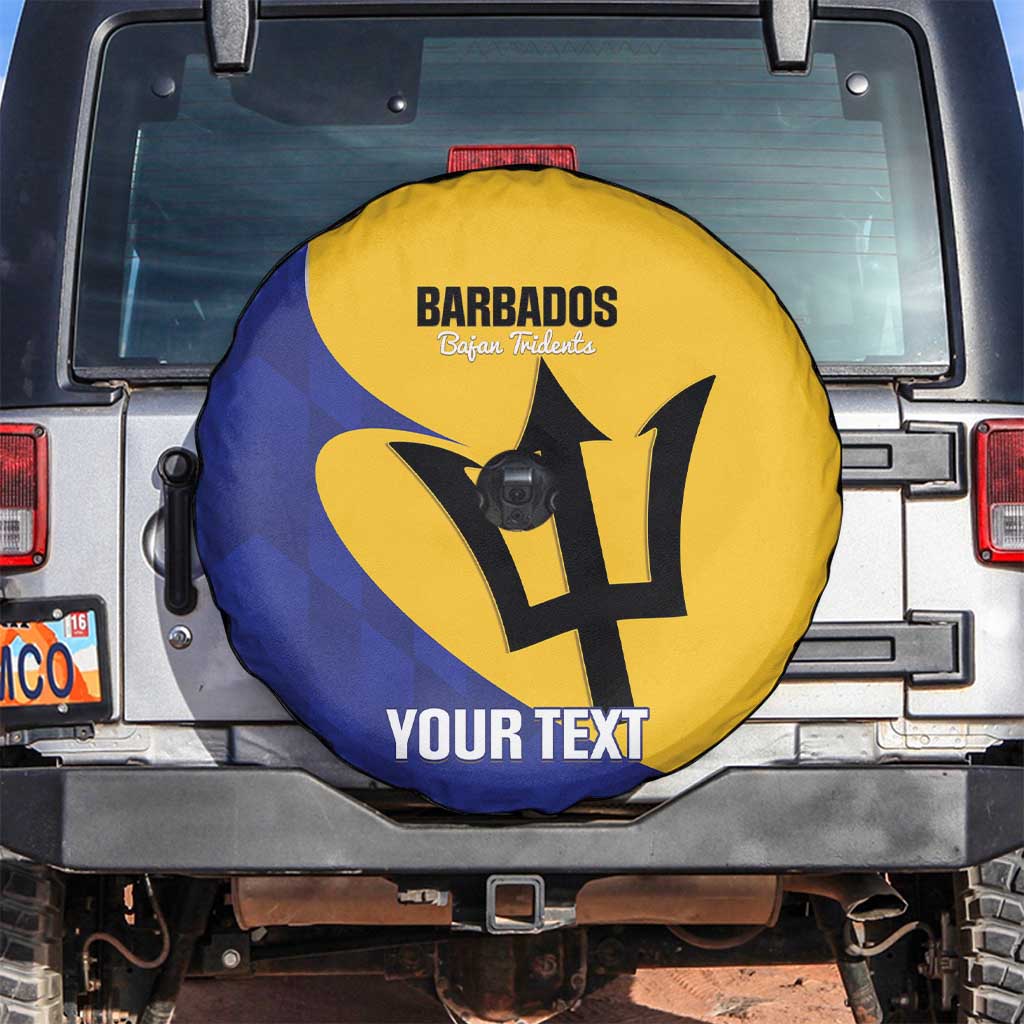 Custom Barbados Football Spare Tire Cover Go Champions Bajan Tridents - Wonder Print Shop