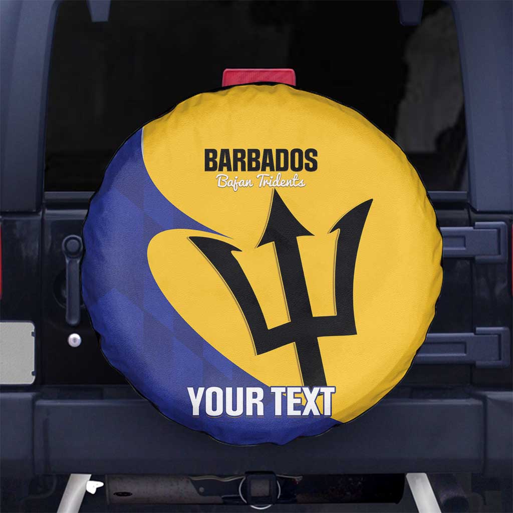 Custom Barbados Football Spare Tire Cover Go Champions Bajan Tridents - Wonder Print Shop
