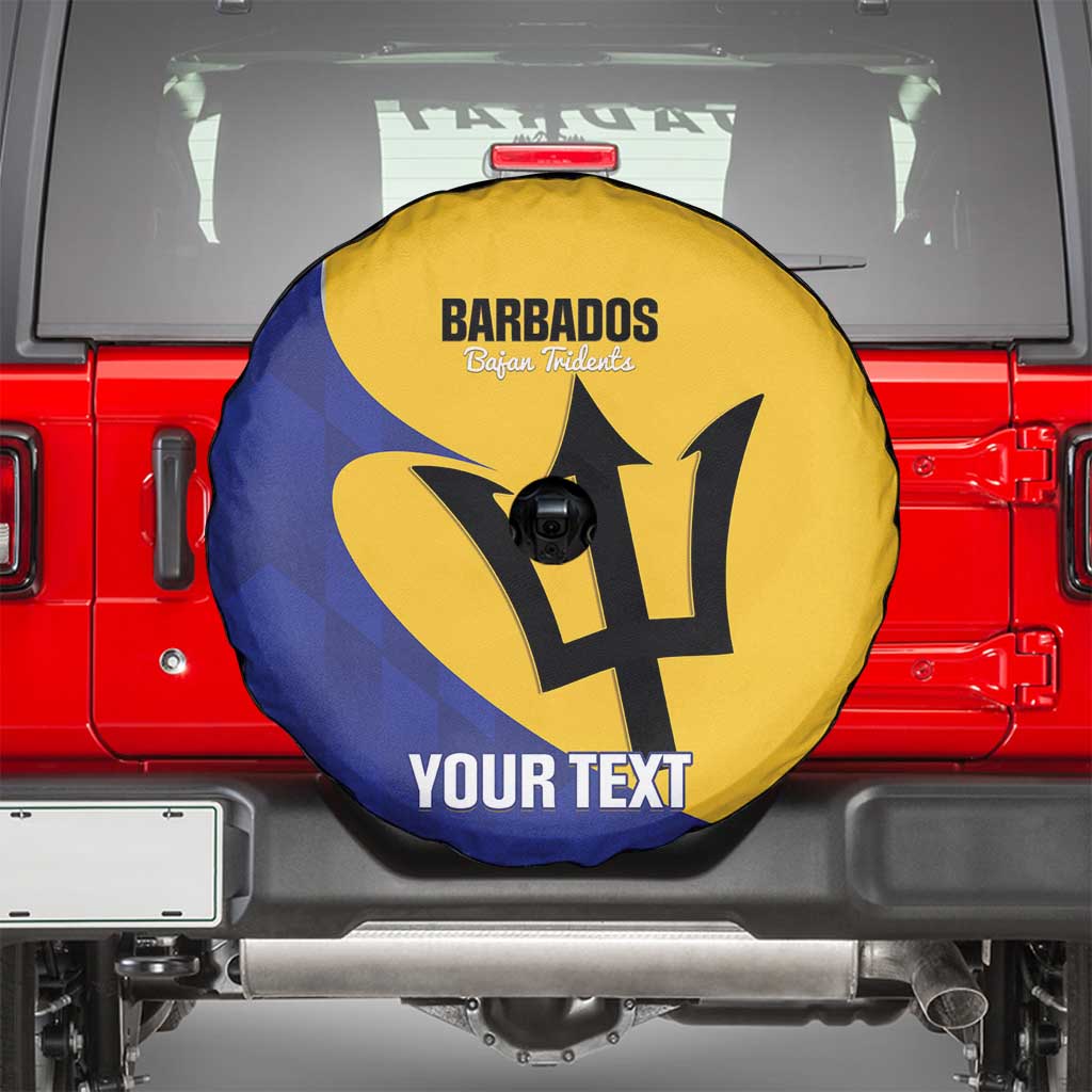 Custom Barbados Football Spare Tire Cover Go Champions Bajan Tridents - Wonder Print Shop