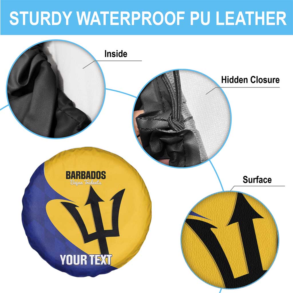 Custom Barbados Football Spare Tire Cover Go Champions Bajan Tridents - Wonder Print Shop