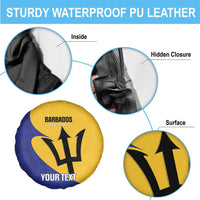 Custom Barbados Football Spare Tire Cover Go Champions Bajan Tridents - Wonder Print Shop