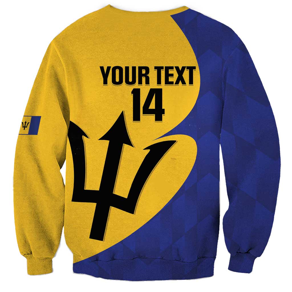 Custom Barbados Football Sweatshirt Go Champions Bajan Tridents - Wonder Print Shop