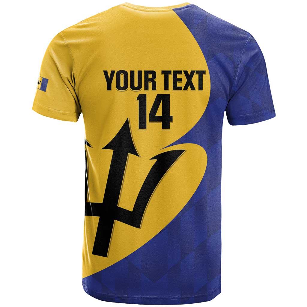 Custom Barbados Football T Shirt Go Champions Bajan Tridents - Wonder Print Shop