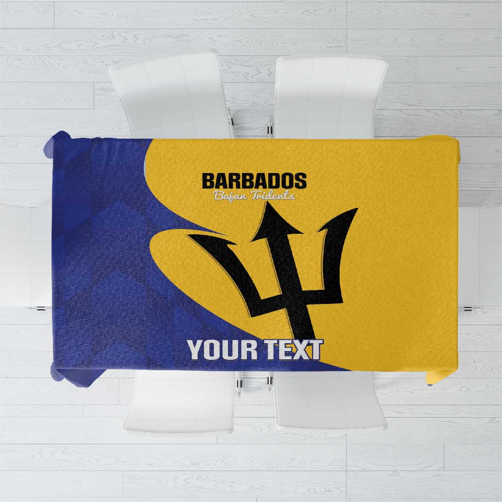 Custom Barbados Football Tablecloth Go Champions Bajan Tridents - Wonder Print Shop