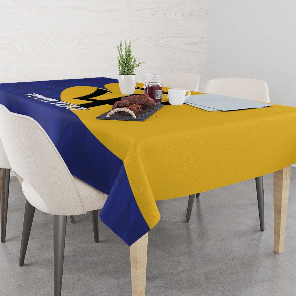 Custom Barbados Football Tablecloth Go Champions Bajan Tridents - Wonder Print Shop