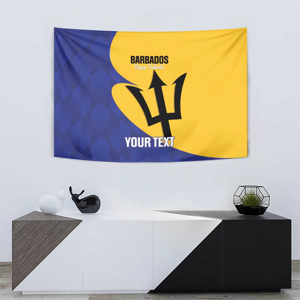 Custom Barbados Football Tapestry Go Champions Bajan Tridents - Wonder Print Shop