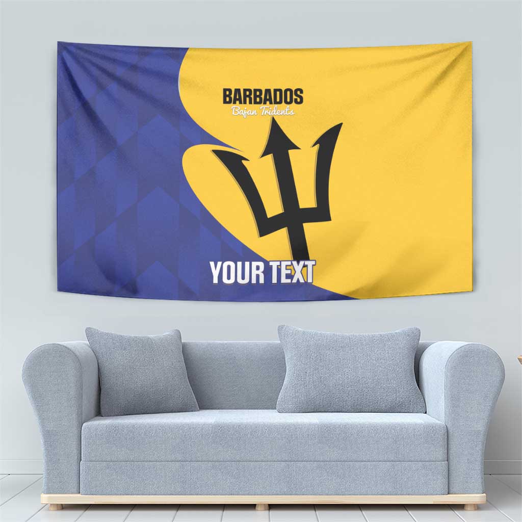 Custom Barbados Football Tapestry Go Champions Bajan Tridents - Wonder Print Shop
