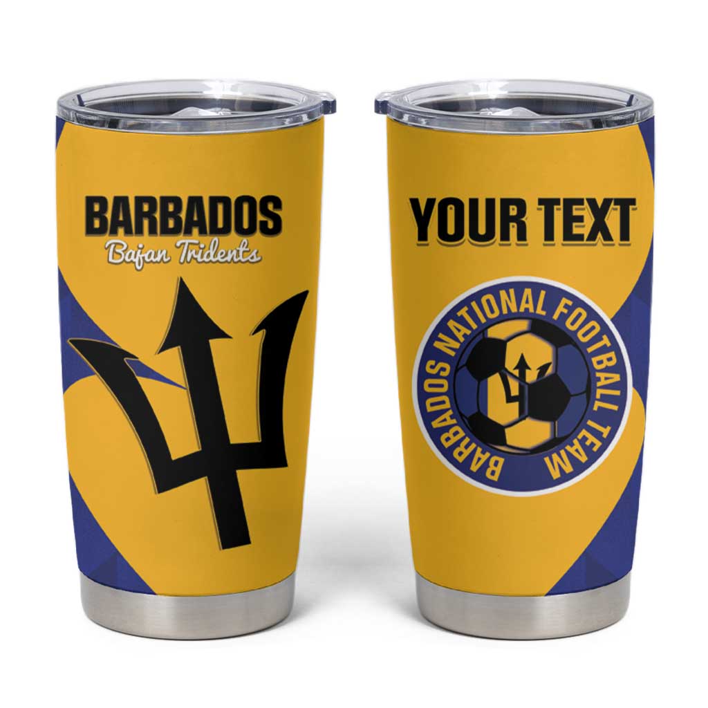 Custom Barbados Football Tumbler Cup Go Champions Bajan Tridents - Wonder Print Shop
