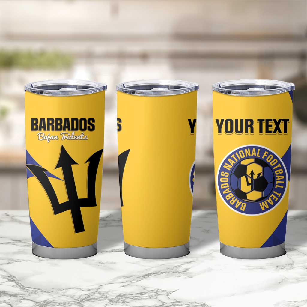 Custom Barbados Football Tumbler Cup Go Champions Bajan Tridents - Wonder Print Shop