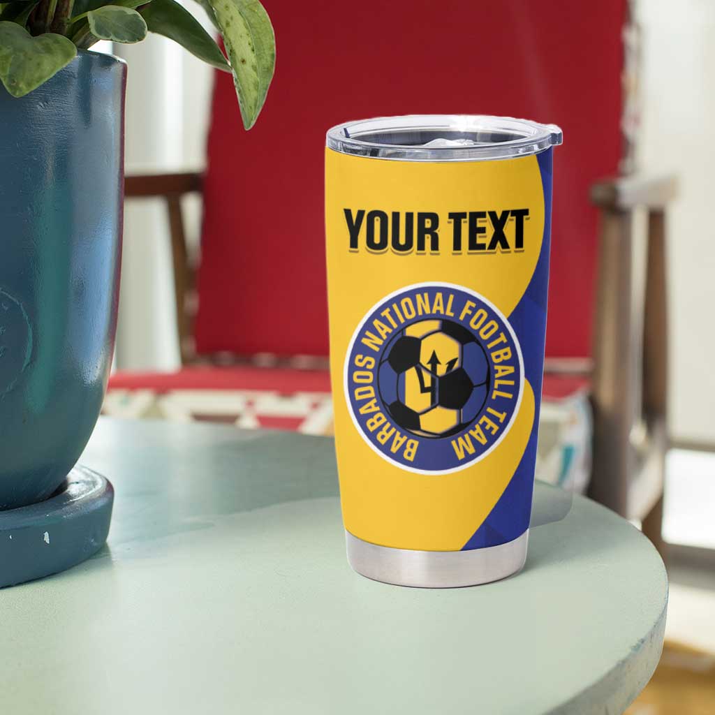 Custom Barbados Football Tumbler Cup Go Champions Bajan Tridents - Wonder Print Shop