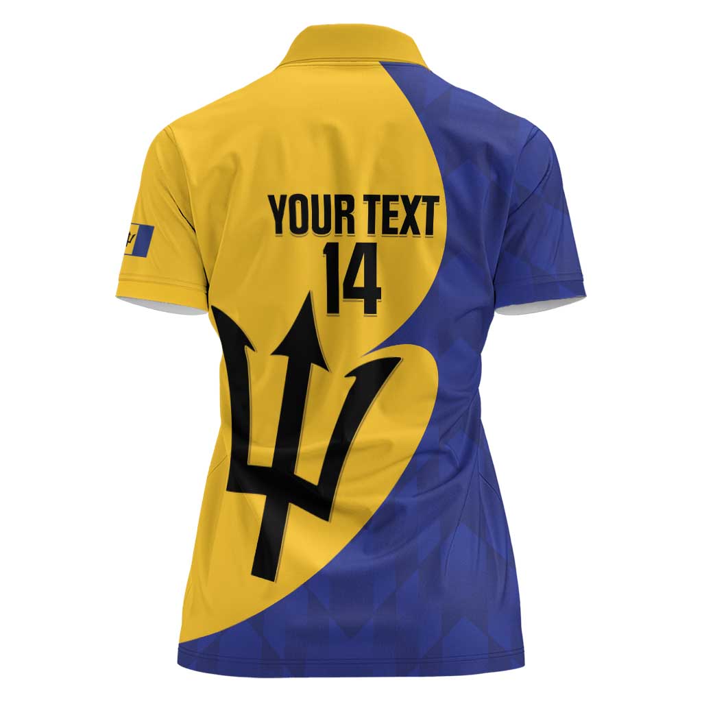 Custom Barbados Football Women Polo Shirt Go Champions Bajan Tridents - Wonder Print Shop