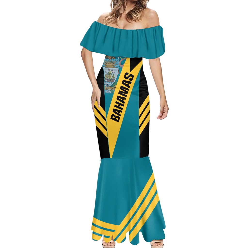 Custom Bahamas Football Mermaid Dress Go Bahamian Slayersz - Wonder Print Shop