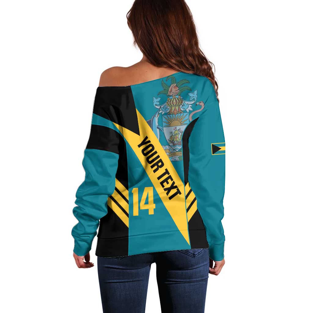 Custom Bahamas Football Off Shoulder Sweater Go Bahamian Slayersz - Wonder Print Shop