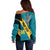 Custom Bahamas Football Off Shoulder Sweater Go Bahamian Slayersz - Wonder Print Shop
