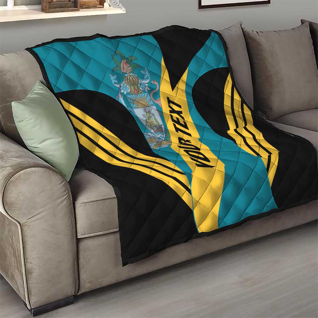 Custom Bahamas Football Quilt Go Bahamian Slayersz - Wonder Print Shop