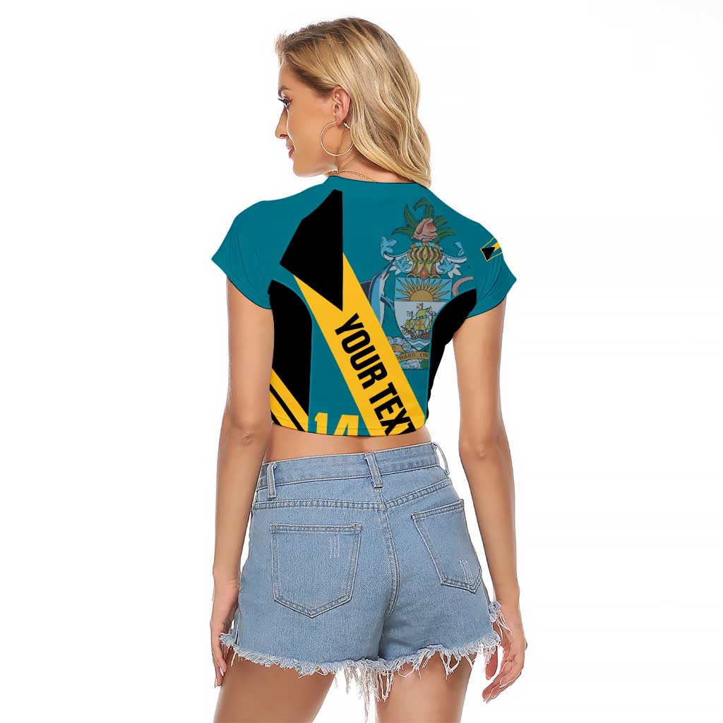 Custom Bahamas Football Raglan Cropped T Shirt Go Bahamian Slayersz - Wonder Print Shop