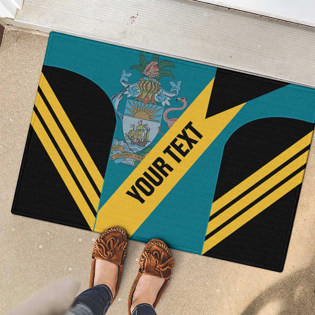 Custom Bahamas Football Rubber Doormat Go Bahamian Slayersz - Wonder Print Shop