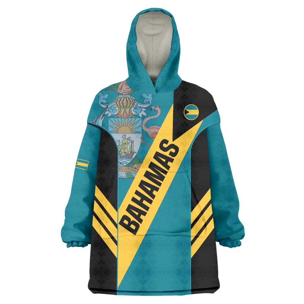 Custom Bahamas Football Wearable Blanket Hoodie Go Bahamian Slayersz - Wonder Print Shop