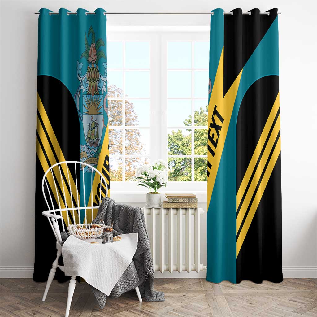 Custom Bahamas Football Window Curtain Go Bahamian Slayersz - Wonder Print Shop