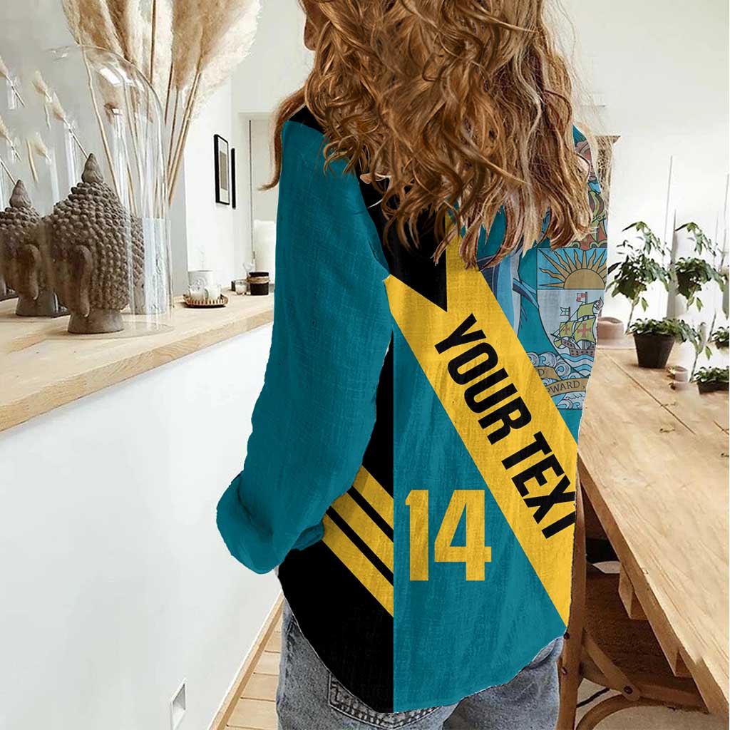 Custom Bahamas Football Women Casual Shirt Go Bahamian Slayersz - Wonder Print Shop
