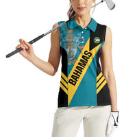 Custom Bahamas Football Women Sleeveless Polo Shirt Go Bahamian Slayersz - Wonder Print Shop