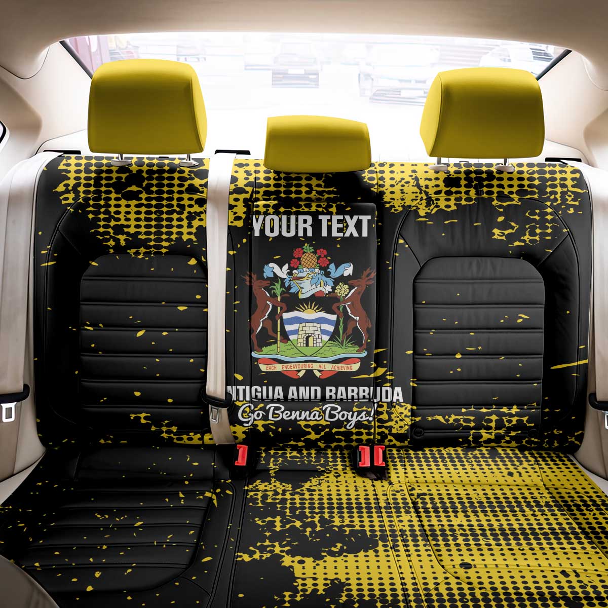 Custom Antigua and Barbuda Football Back Car Seat Cover Go Benna Boys