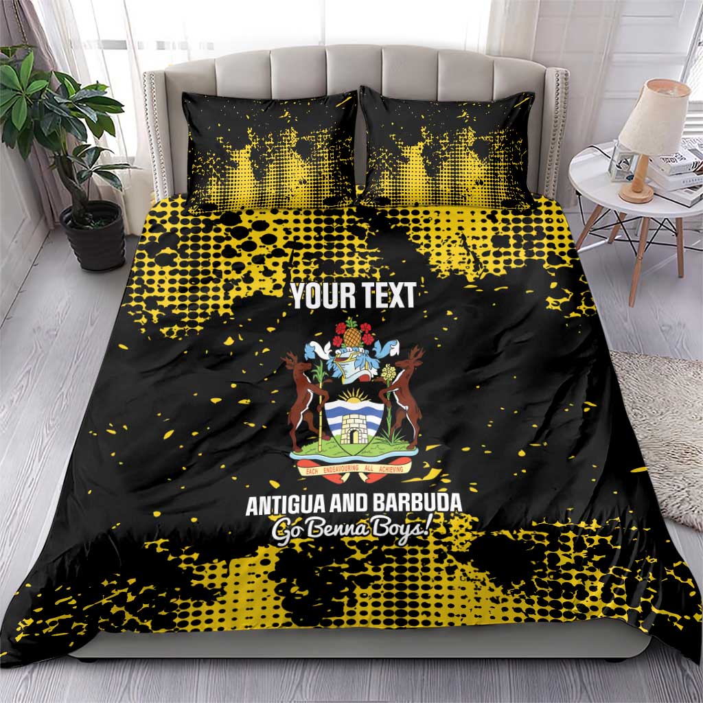 Custom Antigua and Barbuda Football Bedding Set Go Benna Boys