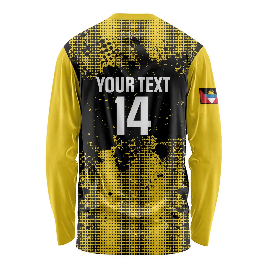 Custom Antigua and Barbuda Football Long Sleeve Shirt Go Benna Boys - Wonder Print Shop