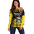 Custom Antigua and Barbuda Football Off Shoulder Sweater Go Benna Boys - Wonder Print Shop