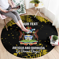 Custom Antigua and Barbuda Football Round Carpet Go Benna Boys - Wonder Print Shop