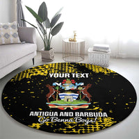 Custom Antigua and Barbuda Football Round Carpet Go Benna Boys - Wonder Print Shop