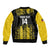 Custom Antigua and Barbuda Football Sleeve Zip Bomber Jacket Go Benna Boys - Wonder Print Shop
