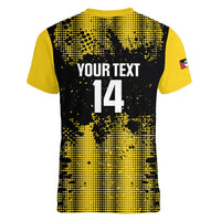 Custom Antigua and Barbuda Football Women V-Neck T-Shirt Go Benna Boys - Wonder Print Shop