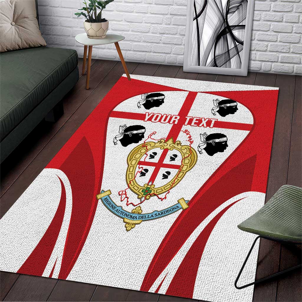 Personalised Sardinia Italy Area Rug Sardegna Quattro Mori Coat Of Arms