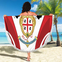 Personalised Sardinia Italy Beach Blanket Sardegna Quattro Mori Coat Of Arms