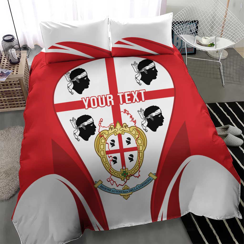 Personalised Sardinia Italy Bedding Set Sardegna Quattro Mori Coat Of Arms