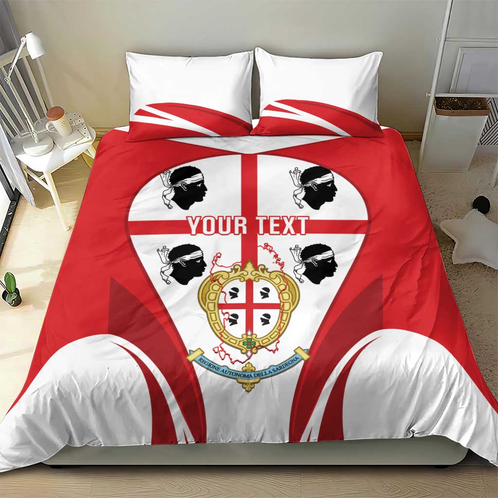 Personalised Sardinia Italy Bedding Set Sardegna Quattro Mori Coat Of Arms