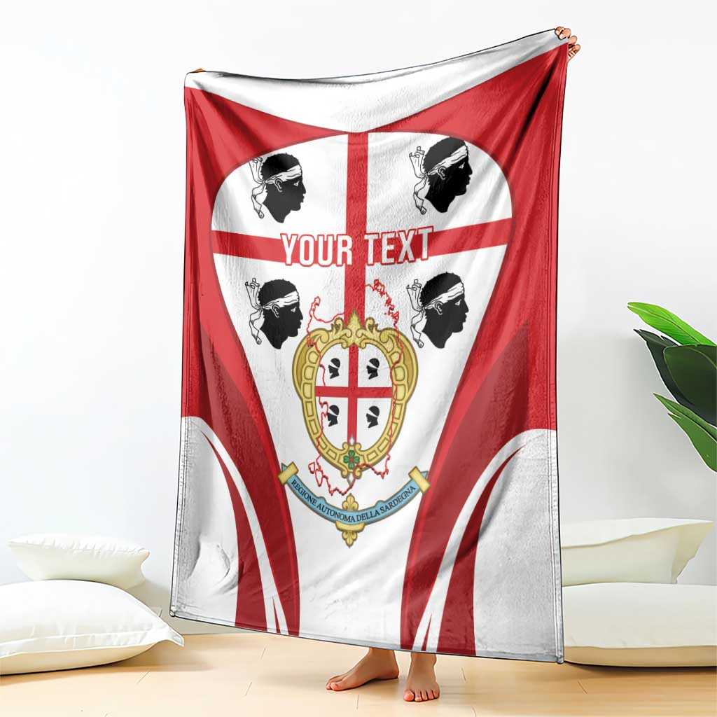 Personalised Sardinia Italy Blanket Sardegna Quattro Mori Coat Of Arms