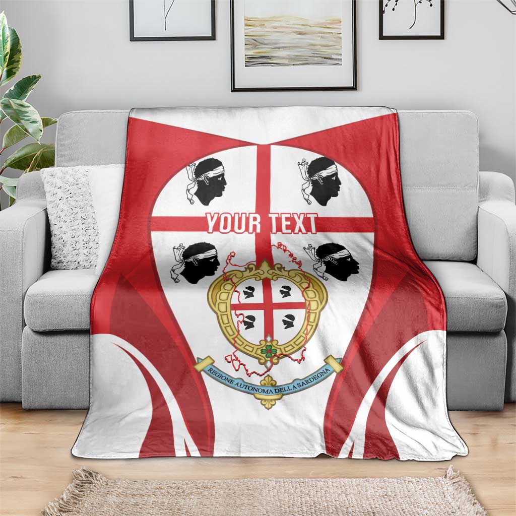 Personalised Sardinia Italy Blanket Sardegna Quattro Mori Coat Of Arms