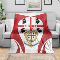 Personalised Sardinia Italy Blanket Sardegna Quattro Mori Coat Of Arms