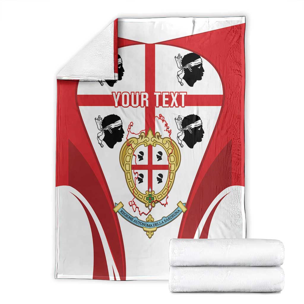 Personalised Sardinia Italy Blanket Sardegna Quattro Mori Coat Of Arms