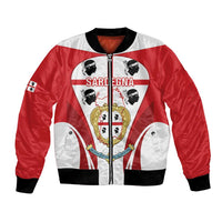 Personalised Sardinia Italy Bomber Jacket Sardegna Quattro Mori Coat Of Arms