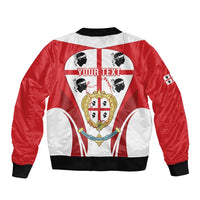 Personalised Sardinia Italy Bomber Jacket Sardegna Quattro Mori Coat Of Arms