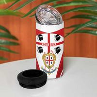 Personalised Sardinia Italy 4 in 1 Can Cooler Tumbler Sardegna Quattro Mori Coat Of Arms